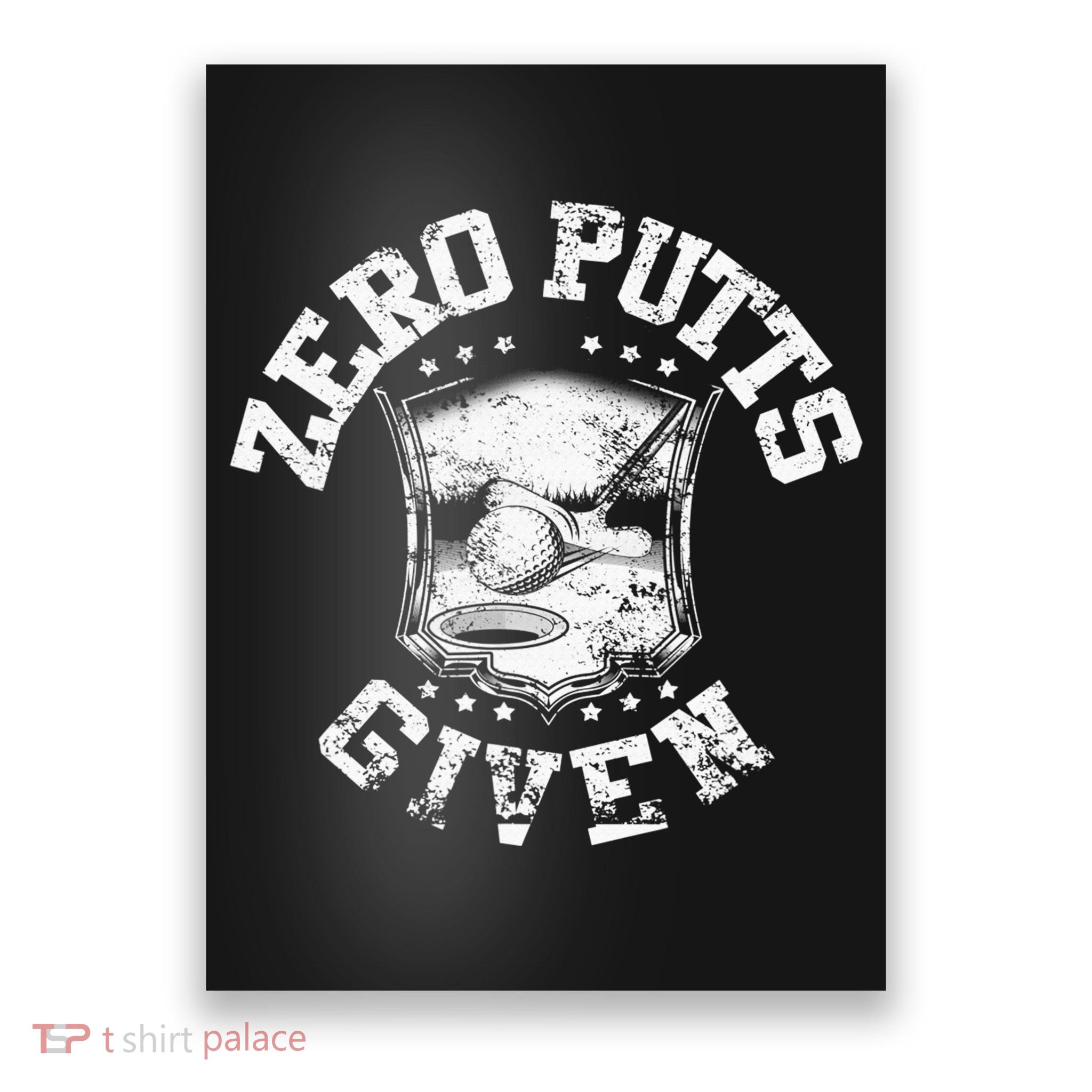 Vintage Zero Putts Given Golf Funny Golf Player Golfing Poster