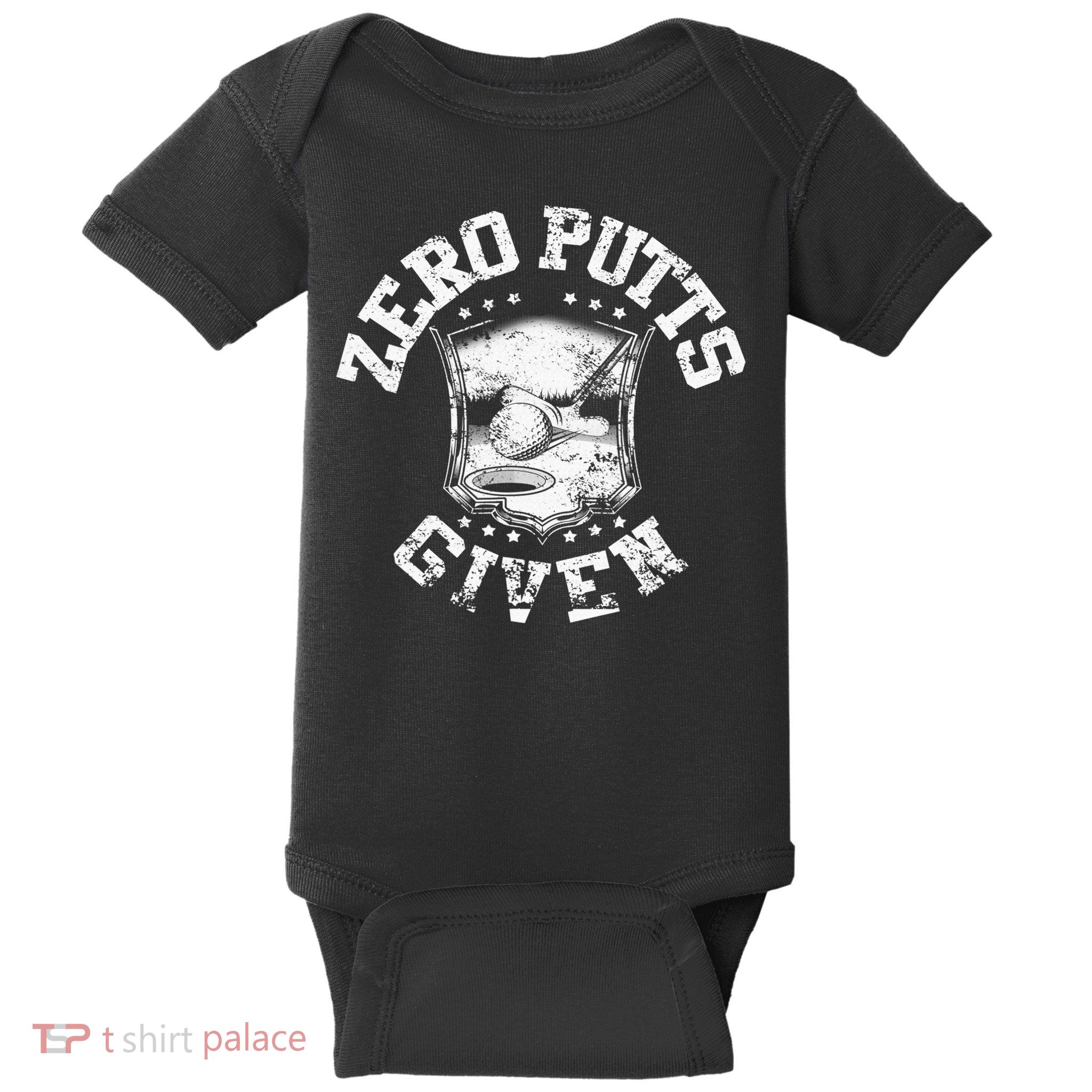Vintage Zero Putts Given Golf Funny Golf Player Golfing Baby Bodysuit