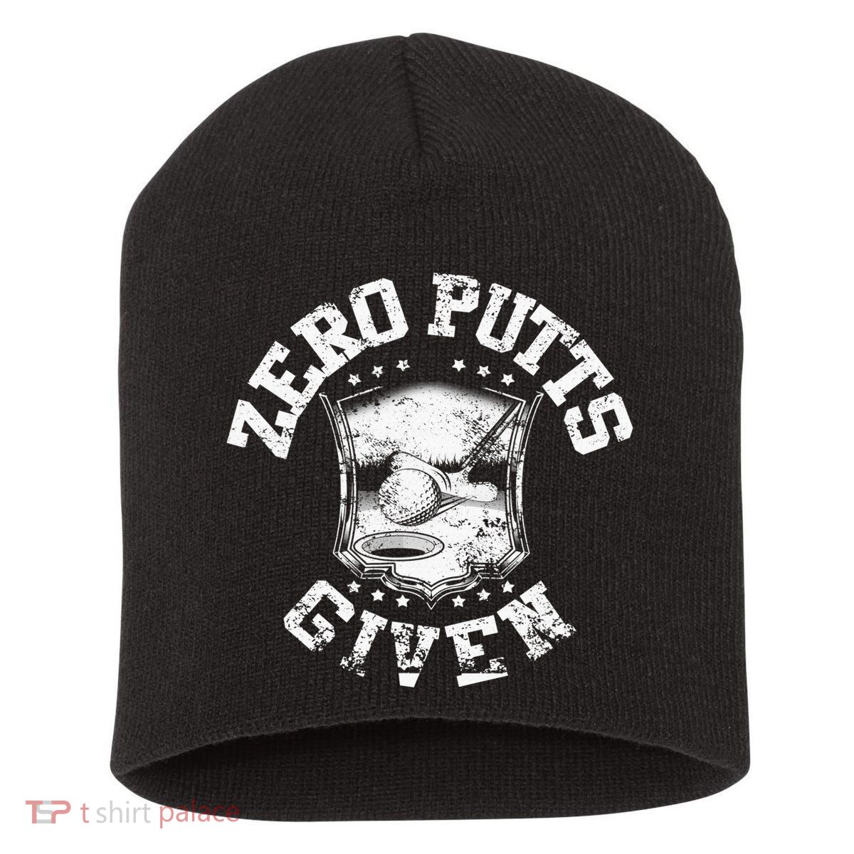 Vintage Zero Putts Given Golf Funny Golf Player Golfing Short Acrylic Beanie
