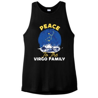 Virgo Zodiac: Peace To The Virgo Family Gift Ladies PosiCharge Tri-Blend Wicking Tank