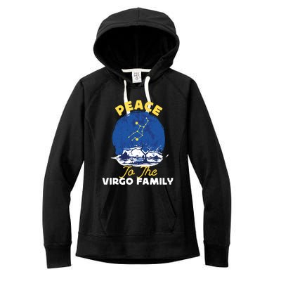 Virgo Zodiac: Peace To The Virgo Family Gift Women's Fleece Hoodie