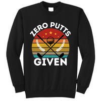 Vintage Zero Putts Given Golf Funny Golf Player Golfing Premium Sweatshirt