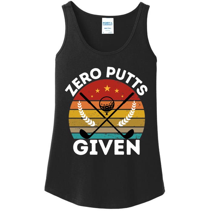 Vintage Zero Putts Given Golf Funny Golf Player Golfing Premium Ladies Essential Tank