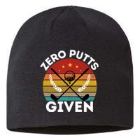 Vintage Zero Putts Given Golf Funny Golf Player Golfing Premium Sustainable Beanie