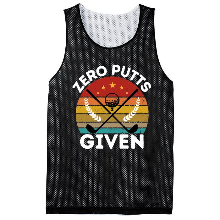 Vintage Zero Putts Given Golf Funny Golf Player Golfing Premium Mesh Reversible Basketball Jersey Tank