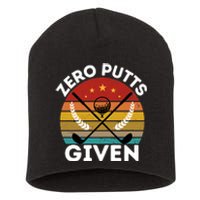 Vintage Zero Putts Given Golf Funny Golf Player Golfing Premium Short Acrylic Beanie