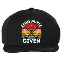 Vintage Zero Putts Given Golf Funny Golf Player Golfing Premium Wool Snapback Cap