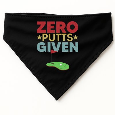 Vintage Zero Putts Given Golf Funny Golf Player Golfing USA-Made Doggie Bandana