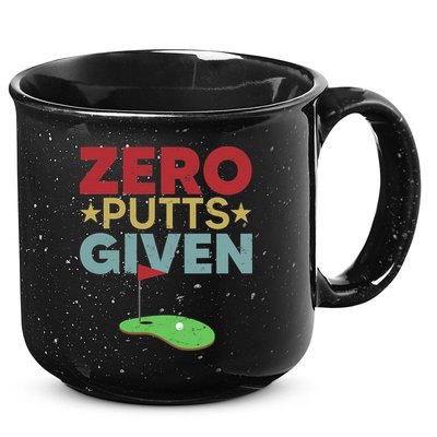 Vintage Zero Putts Given Golf Funny Golf Player Golfing 15oz Campfire Ceramic Mug