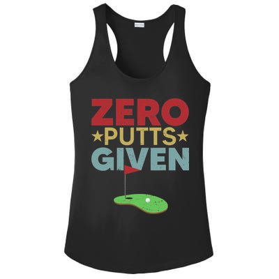 Vintage Zero Putts Given Golf Funny Golf Player Golfing Ladies PosiCharge Competitor Racerback Tank