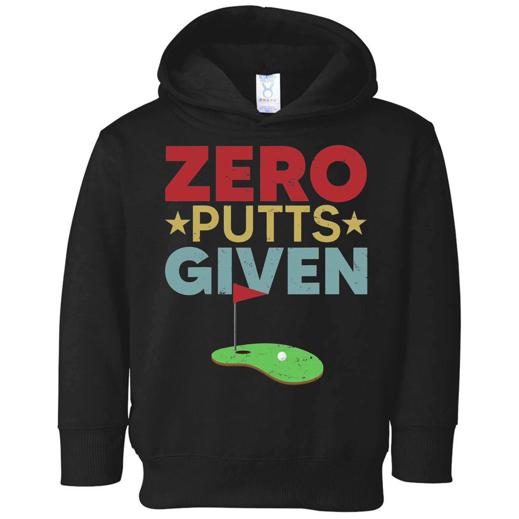 Vintage Zero Putts Given Golf Funny Golf Player Golfing Toddler Hoodie