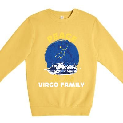 Virgo Zodiac: Peace To The Virgo Family Gift Premium Crewneck Sweatshirt