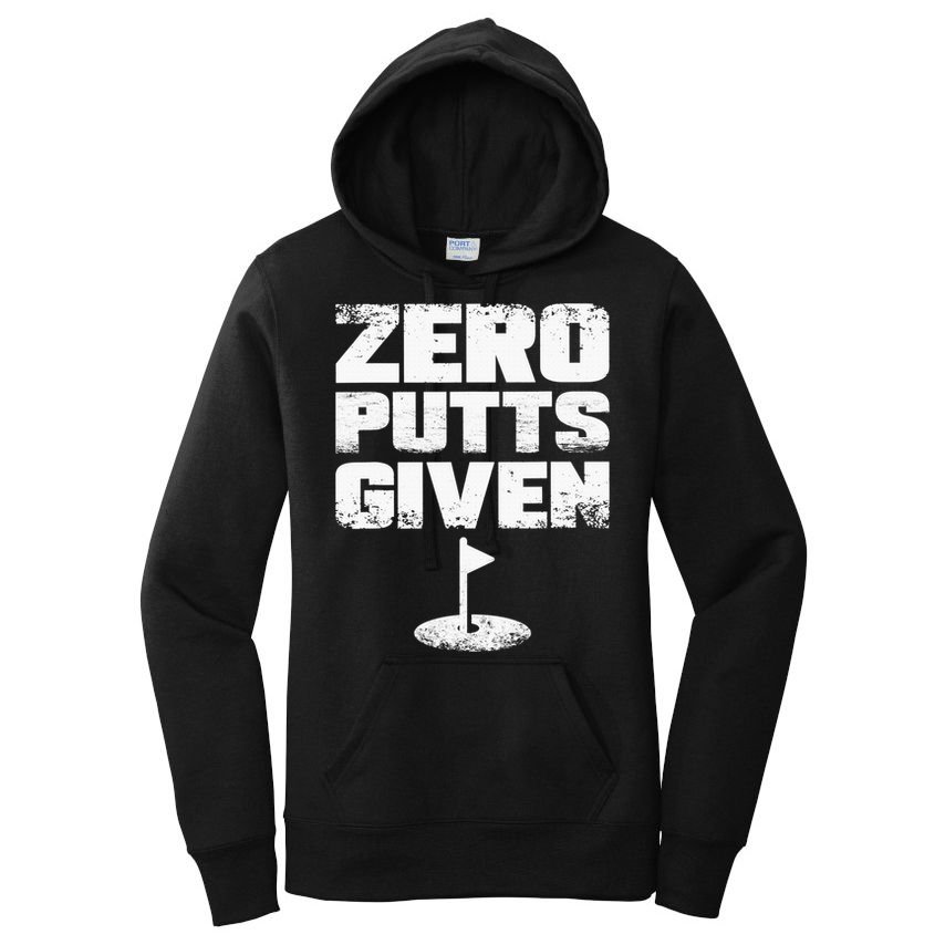 Vintage Zero Putts Given Golf Funny Golf Player Golfing Women's Pullover Hoodie