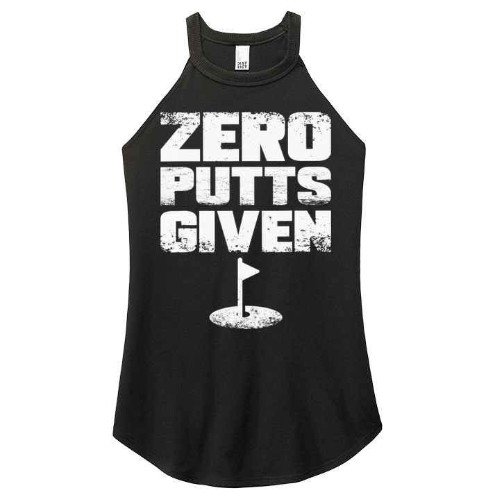 Vintage Zero Putts Given Golf Funny Golf Player Golfing Women's Perfect Tri Rocker Tank