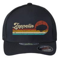 Vintage Zeppelin Retro Sunset Funny Dirigible Airship Flexfit Unipanel Trucker Cap