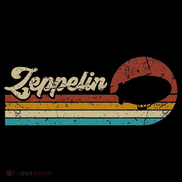 Vintage Zeppelin Retro Sunset Funny Dirigible Airship Button