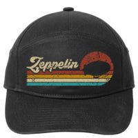 Vintage Zeppelin Retro Sunset Funny Dirigible Airship 7-Panel Snapback Hat