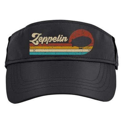 Vintage Zeppelin Retro Sunset Funny Dirigible Airship Adult Drive Performance Visor