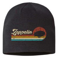 Vintage Zeppelin Retro Sunset Funny Dirigible Airship Sustainable Beanie