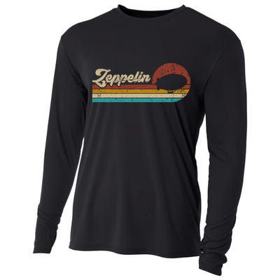 Vintage Zeppelin Retro Sunset Funny Dirigible Airship Cooling Performance Long Sleeve Crew