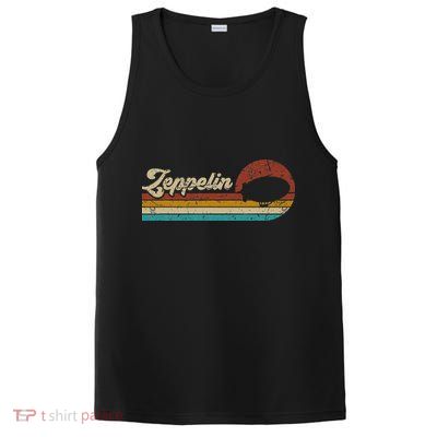 Vintage Zeppelin Retro Sunset Funny Dirigible Airship PosiCharge Competitor Tank