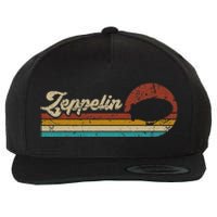 Vintage Zeppelin Retro Sunset Funny Dirigible Airship Wool Snapback Cap