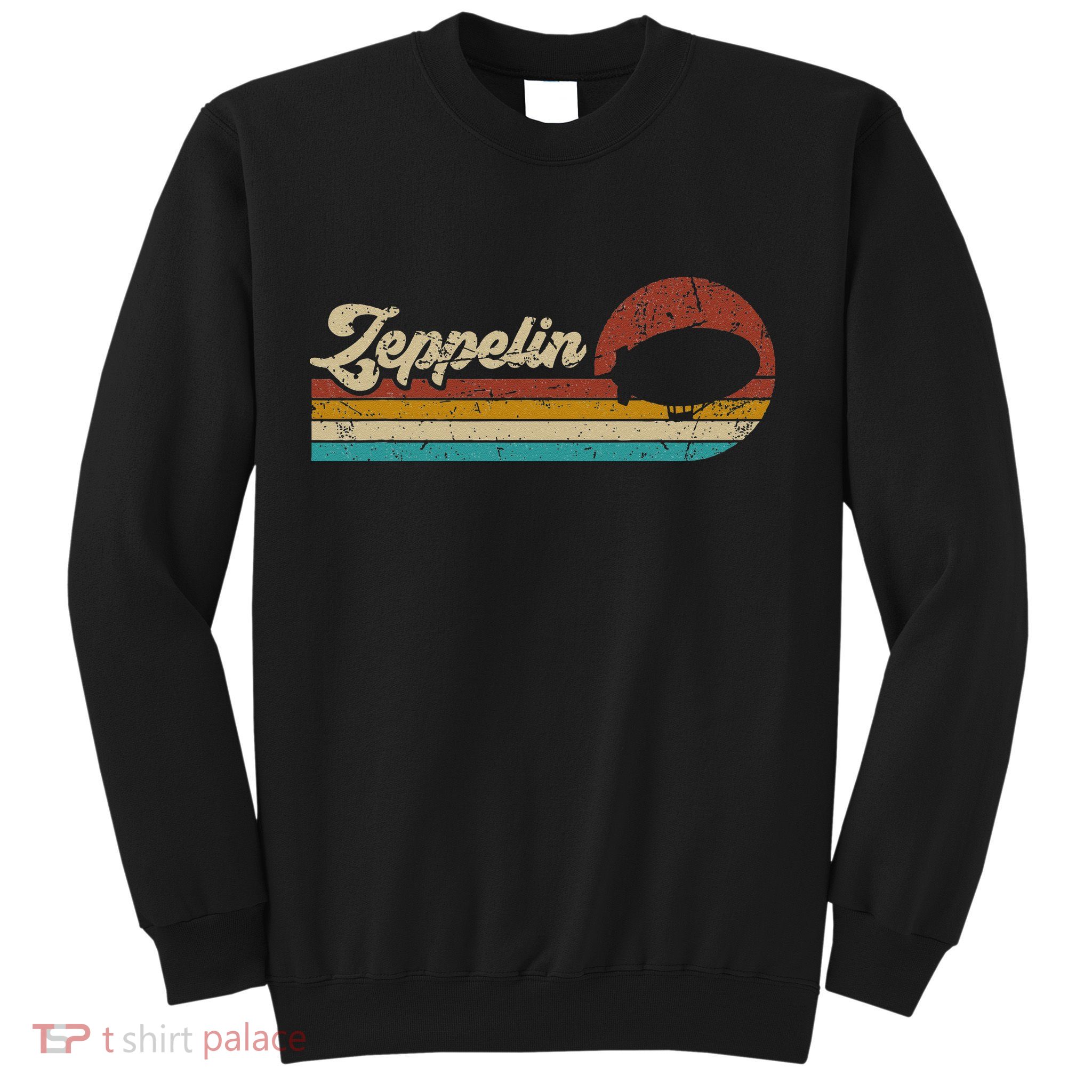 Vintage Zeppelin Retro Sunset Funny Dirigible Airship Sweatshirt