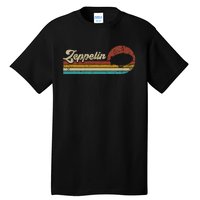 Vintage Zeppelin Retro Sunset Funny Dirigible Airship Tall T-Shirt