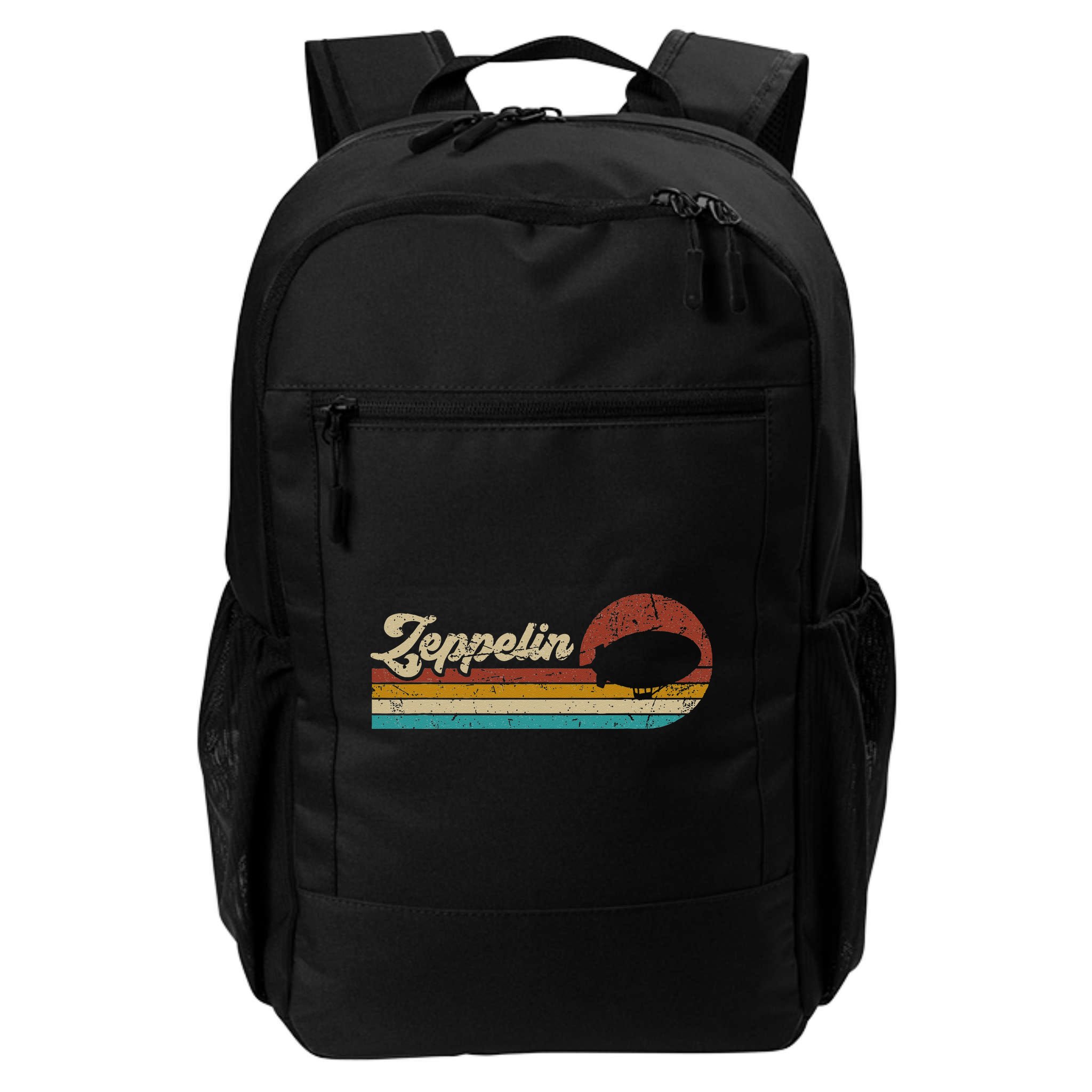 Vintage Zeppelin Retro Sunset Funny Dirigible Airship Backpack