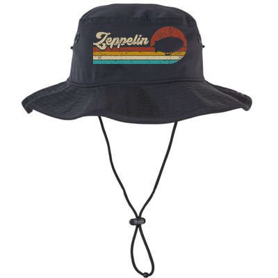 Vintage Zeppelin Retro Sunset Funny Dirigible Airship Bucket Hat