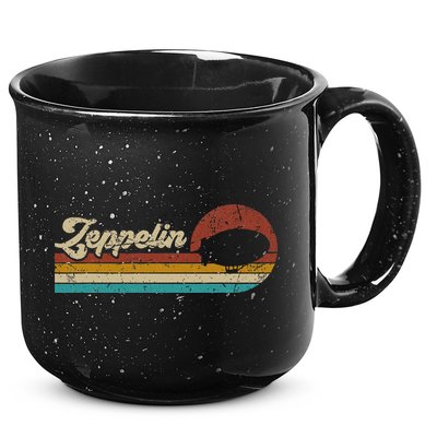 Vintage Zeppelin Retro Sunset Funny Dirigible Airship 15oz Campfire Ceramic Mug