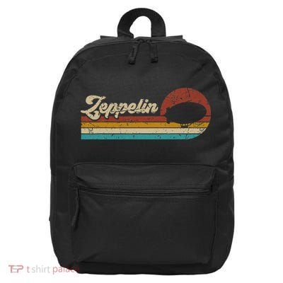 Vintage Zeppelin Retro Sunset Funny Dirigible Airship 16 in Basic Backpack