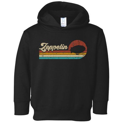 Vintage Zeppelin Retro Sunset Funny Dirigible Airship Toddler Hoodie