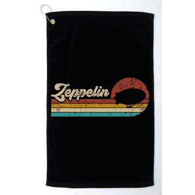 Vintage Zeppelin Retro Sunset Funny Dirigible Airship Golf Towel