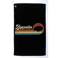 Vintage Zeppelin Retro Sunset Funny Dirigible Airship Golf Towel