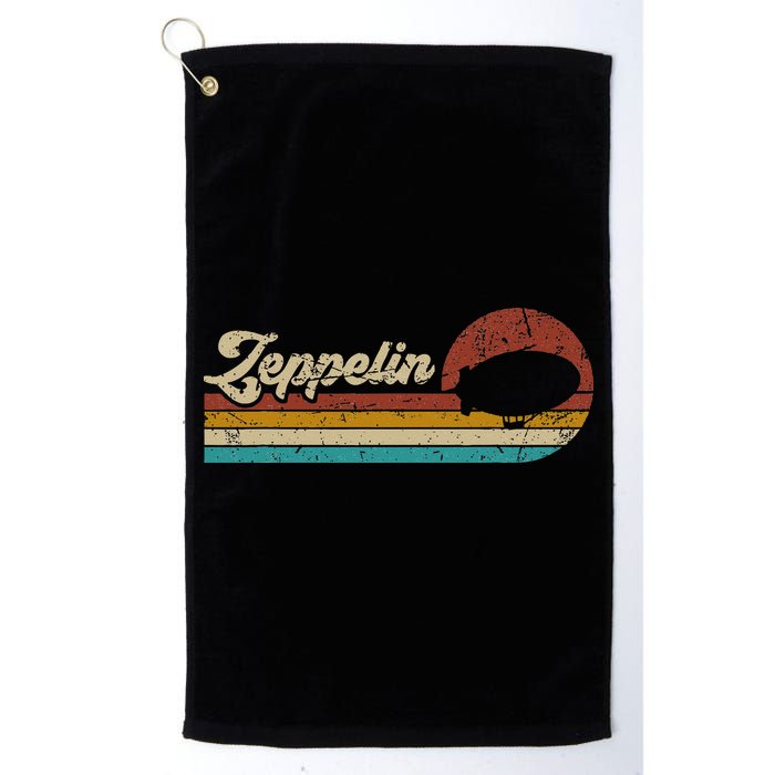 Vintage Zeppelin Retro Sunset Funny Dirigible Airship Golf Towel