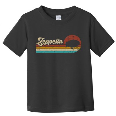 Vintage Zeppelin Retro Sunset Funny Dirigible Airship Toddler T-Shirt