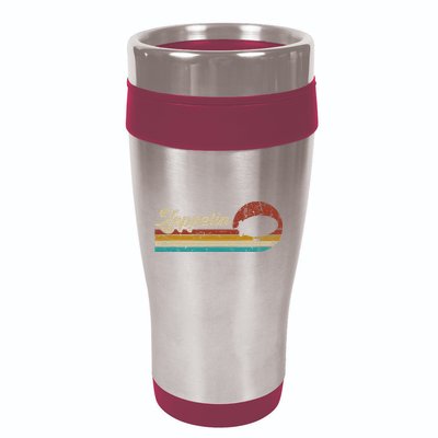Vintage Zeppelin Retro Sunset Funny Dirigible Airship 16oz Travel Tumbler