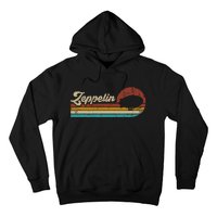 Vintage Zeppelin Retro Sunset Funny Dirigible Airship Hoodie