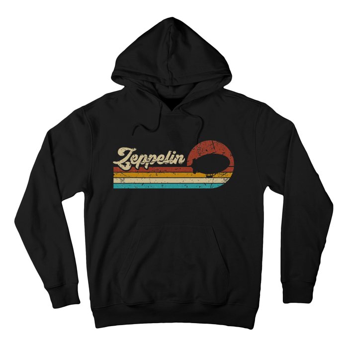 Vintage Zeppelin Retro Sunset Funny Dirigible Airship Hoodie