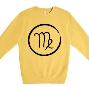 Virgo Zodiac Symbol Grunge Astrology Horoscope Virgo Gift Premium Crewneck Sweatshirt