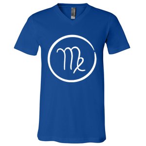 Virgo Zodiac Symbol Grunge Astrology Horoscope Virgo Gift V-Neck T-Shirt