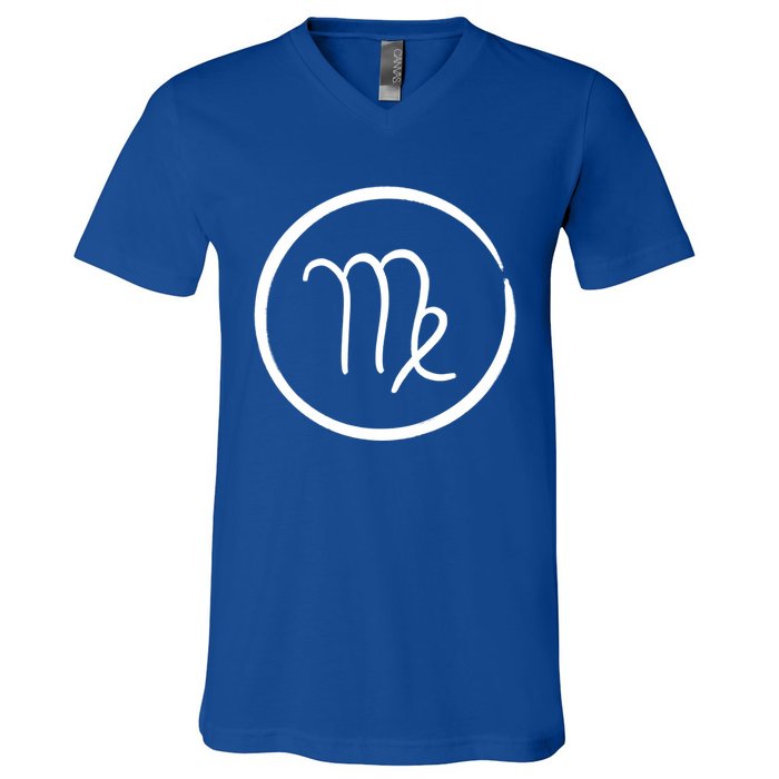 Virgo Zodiac Symbol Grunge Astrology Horoscope Virgo Gift V-Neck T-Shirt