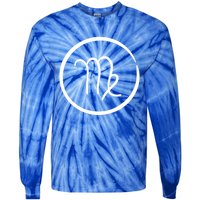 Virgo Zodiac Symbol Grunge Astrology Horoscope Virgo Gift Tie-Dye Long Sleeve Shirt