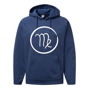 Virgo Zodiac Symbol Grunge Astrology Horoscope Virgo Gift Performance Fleece Hoodie