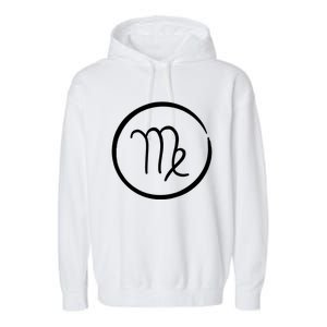 Virgo Zodiac Symbol Grunge Astrology Horoscope Virgo Gift Garment-Dyed Fleece Hoodie