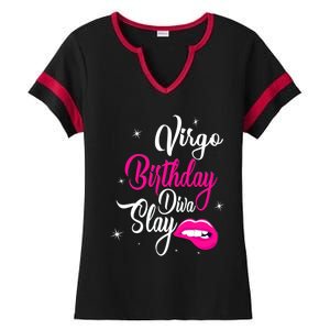 Virgo Zodiac September August Virgo Birthday Diva Slay Cute Gift Ladies Halftime Notch Neck Tee