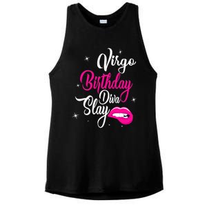 Virgo Zodiac September August Virgo Birthday Diva Slay Cute Gift Ladies PosiCharge Tri-Blend Wicking Tank