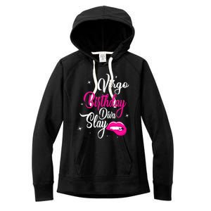 Virgo Zodiac September August Virgo Birthday Diva Slay Cute Gift Women's Fleece Hoodie