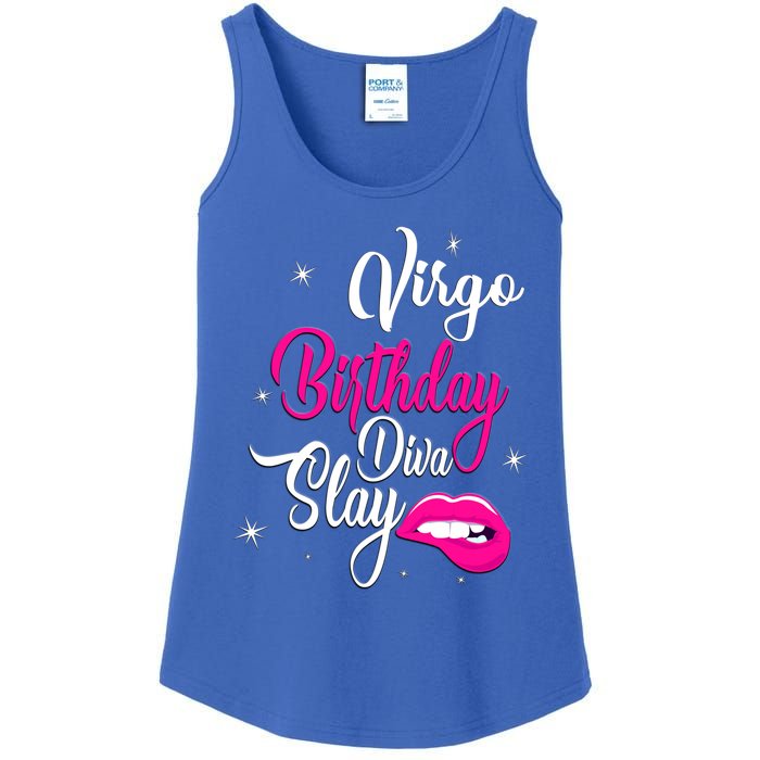 Virgo Zodiac September August Virgo Birthday Diva Slay Cute Gift Ladies Essential Tank